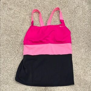 Nike Fuchsia and Black Athletic Tank